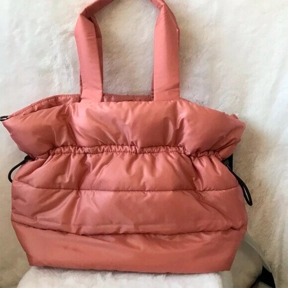 S Michael Kors Rae Sunset Rose Nylon Extra Large Tote 35F1U5RT3C Pink $398 - Picture 2 of 15